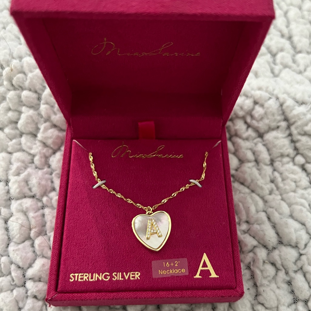 New Mia Sarine Necklace With The Letter A